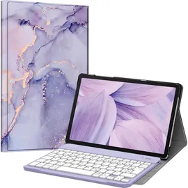 Fintie Tastatur Hülle für Samsung Galaxy Tab A9 Plus 11 Zoll (2023) Lila Marmor