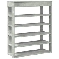 VidaXL Schuhregal Betongrau 80x30x98 cm Holzwerkstoff