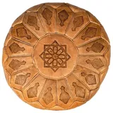 Marrakesch Orient & Mediterran Interior Pouf Orientalische Bodenkissen, Sitzkissen Cansu, Hocker, Yogakissen, Handarbeit braun