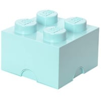 Lego Aufbewahrungsstein, 4 Noppen, Stapelbare Aufbewahrungsbox, 5,7 l, mintgrün