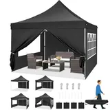 TOOLUCK Faltpavillon 3X6, Pavillon 3x6m Wasserdicht Stabil Winterfest, Faltbar Partyzelt mit 6 Seitenwänden & 4 Sandsack Pop up Gartenpavillon Anti-UV für Hochzeiten, Freien, Lichtblau