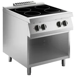 KBS Gastrotechnik KBS Elektro Glaskeramikherd 4x 2,5 kW Offener Unterbau 800x730x900 mm 400 Volt