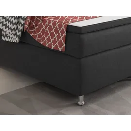 Inter Boxspringbett King Size 180x200 cm Webstoff Anthrazit