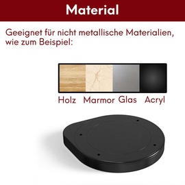 kalb Material für Möbel kalb QI Unterbau Ladegerät schwarz Ladedistanz 15 | 30 mm Smart Wireless