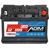 BIG AGM Batterie 100Ah C100 12V Solarbatterie Versorgungsbatterie Mover Bootsbatterie