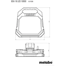 Metabo BSA 18 LED 10000 Akku-Baustrahler solo (601506850)