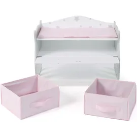 Bayer Chic 2000 Puppen-Wickeltisch mit 3 Staufächern, weiß/grau