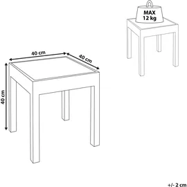 Beliani Beistelltisch PALASI Mango Holz, Gold