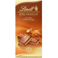 Lindt Schokolade Edel-Nougat | 5 x 100 g Tafel | Vollmilch-Schokolade mit zartem Haselnussnougat | Schokoladentafel | Schokoladengeschenk