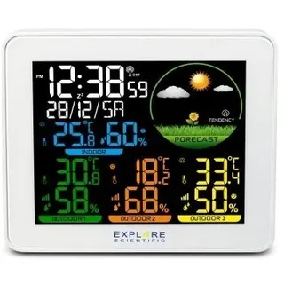 Oregon Scientific Station Wetterkarten Digital Weiß Batterie Barometer für