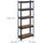 Relaxdays Schwerlastregal Stahl 180x70x30 cm schwarz 5 Ebenen 500 kg Tragkraft