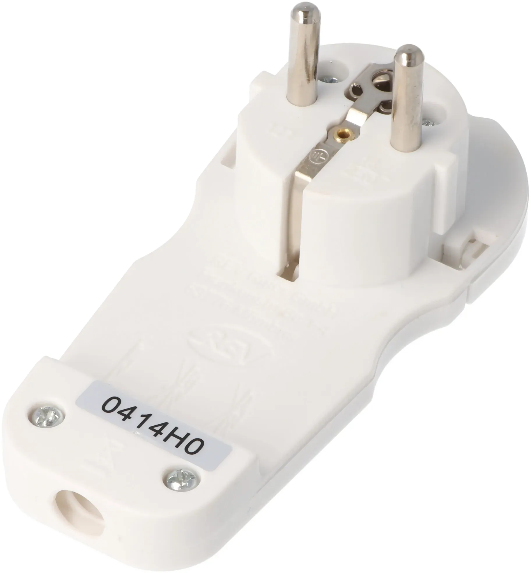 Schuko-Flachstecker extra flach weiß Schuko-Winkelstecker mit Ausladung 8mm