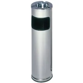 Proregal Robuster Kombiascher mit poliertem Aschereinsatz 11,6 Liter, HxBxT 66 x 20 x 20 cm Edelstahl Poliert