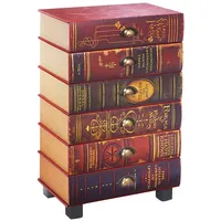 Kobolo Kommode Regal in Buchoptik - BOOKS - rot