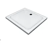 Glaszentrum Hagen - Acryla' 100x90x5 Cm Flache Duschtasse Weiß Rechteck + Siphon