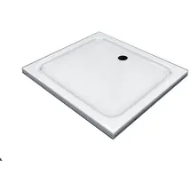 Glaszentrum Hagen - Acryla' 100x90x5 Cm Flache Duschtasse Weiß Rechteck + Siphon