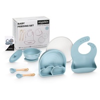 Mypikin Dusty Blue Kindergeschirr Set BPA Frei, 5 Stücke