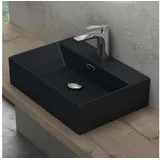doporro Waschbecken Aufsatzwaschbecken Keramik Matt Schwarz
