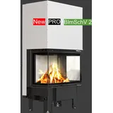 Kratki Kamineinsatz KRATKI REGNOR 800/400 Sprossenverglasung 8 kW Ø 200 schwarz Verkleidung - Schwarz
