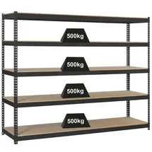 Proregal Schwerlastregal Metall 200x210x45 cm Anthrazit 5 Ebenen