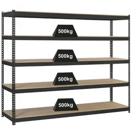 Proregal Schwerlastregal Metall 200x210x45 cm Anthrazit 5 Ebenen