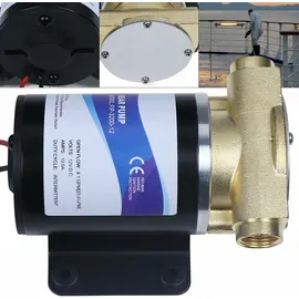 Easybuy 12V 30L/min Deckwaschpumpe Hochdruck selbstansaugende Bilgenpumpe Wasserpumpe elektrische Motorkühlpumpe