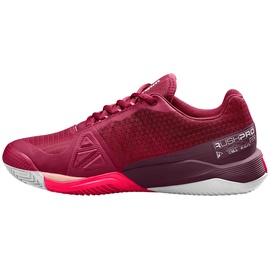 Wilson Damen Rush Pro 4.0 Clay Sneaker, Beet Red/White/Tropical Peach, 36 EU