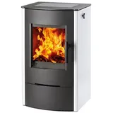 Haas+Sohn Kaminofen ELLMAU COOK easy weiß mit Glaskeramik-Kochplatte 6,3 kW