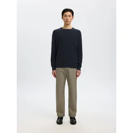 Selected Rundhalspullover Blau M