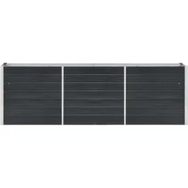 vidaXL Garten-Hochbeet verzinkter Stahl rechteckig 240 x 40 x 77 cm Anthrazit 