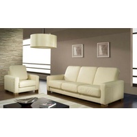 JVmoebel Sofa, Sofagarnitur 3+1+1 Sitzer Set Design Sofas Polster Couchen Leder Relax Moderne weiß