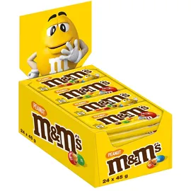 M&M's PEANUT Schokobonbons 24x 45,0 g, 24 St.
