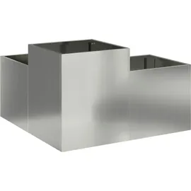 vidaXL Gartenblumentopf 80 x 80 x 48 cm Silber