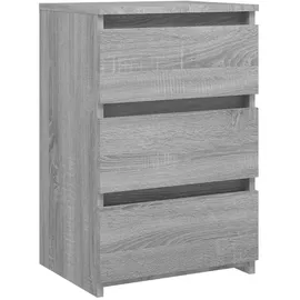 vidaXL Nachtschrank Grau 40 x 35 x 62,5 cm Holzwerkstoff