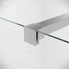 Badplaats Duschwand Florida 60 x 200cm Glas Duschabtrennung Chrom - Walk-In Dusche Nano Duschtrennwand - Walk-i