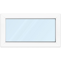Fenster 90x50 cm, Kunststoff Profil aluplast IDEAL® 4000, Weiß, 900x500 mm, einteilig festverglast, 2-fach Verglasung, individuell konfigurieren