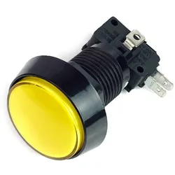 Arcade Button, 44mm, beleuchtet (LED 12V DC) - Farbe: gelb