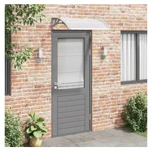 vidaXL Türvordach 100 x 80 cm grau/transparent
