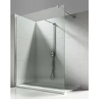 Aloni Walk-In-Dusche 800 x 200 cm weiß Sicherheitsglas
