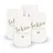itenga 6X Windlicht Tischlicht aus Folie I Schön DASS du da bist I 10,0 x 21,0 cm I ideal als Tischdeko für Jede Feierlichkeit (Hellbraun)