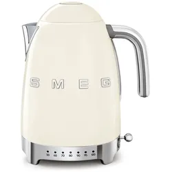 SMEG - Wasserkocher KLF04 (variable Temperatursteuerung), 1,7 l, creme