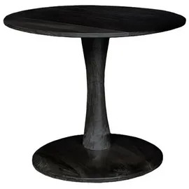 Livingfurn Vivian Schwarz Mangoholz 50 x 45 cm