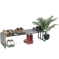 DanDiBo Ambiente Schuhregal 93 x 25 x 30 cm schwarz / schwarz