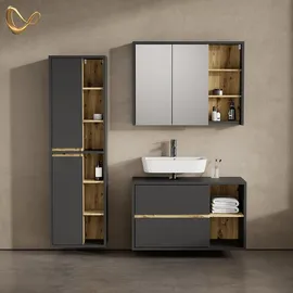 livinity Waschbeckenunterschrank 100 x 60 cm Grau