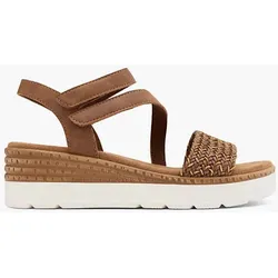 Komfort Keilsandalette - Damen - braun