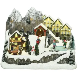 Lumineo LED-Weihnachtsdorf - L/B/H ca. 21,50x24,00x32,50