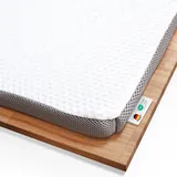Topper 100x200cm EcoON, Testsieger 2022, Ergonomische Memory Schaum Auflage, Atmungsaktiv & Feuchtigkeitsregulierend, Nachhaltiger & umweltschonender Tencel-Bezug, Matratzen-Topper 100 x 200 x 6
