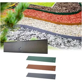 green split Rasenkante Metall 120 x 18,5 cm 5 Stück Grau