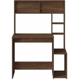 vidaXL Schreibtisch mit Regal Braun Eichen-Optik 100x45x140 cm