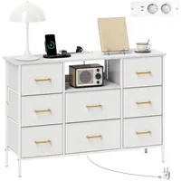 Homcom Schubladenkommode 30 x 76 x 110 cm Cremeweiß